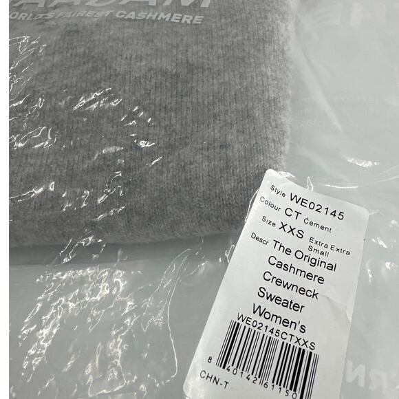 Naadam Women's Cement The Original Cashmere Sweater Size XXS - Picture 10 of 13